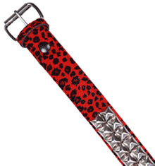 RED LEOPARD PYRAMID STUD